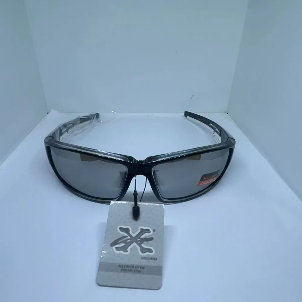 X-Loop Mirrored Wraparound Sport Sunglasses UV400 Protection Durable Streetwear